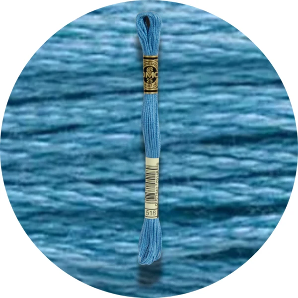 DMC Mouliné Spécial 25 Broderigarn, Ensfarvet, Blå/Lilla nuancer